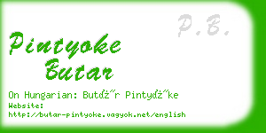 pintyoke butar business card